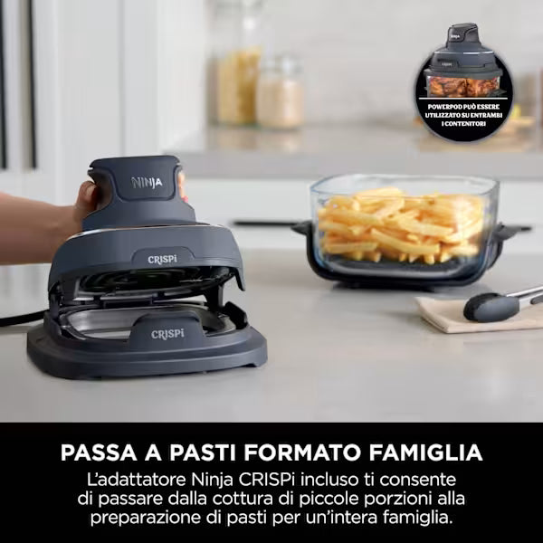 Friggitrice ad aria portatile 4 in 1 in vetro Ninja CRISPi Blu FN101EUGY