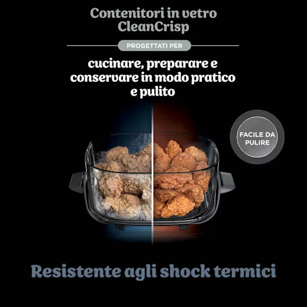 Friggitrice ad aria portatile 4 in 1 in vetro Ninja CRISPi Blu FN101EUGY