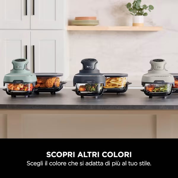 Friggitrice ad aria portatile 4 in 1 in vetro Ninja CRISPi Blu FN101EUGY